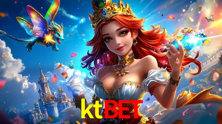 A princesa de um reino de fantasia mágico, com seu pequeno dragão, apresentando um mundo de prêmios encantados nos jogos de caça-níqueis do cassino ktbet.