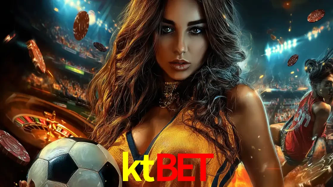 Mulher segurando uma bola de futebol em uma montagem que mistura a paixão esportiva com a emoção da roleta de cassino, tudo disponível na plataforma ktbet.